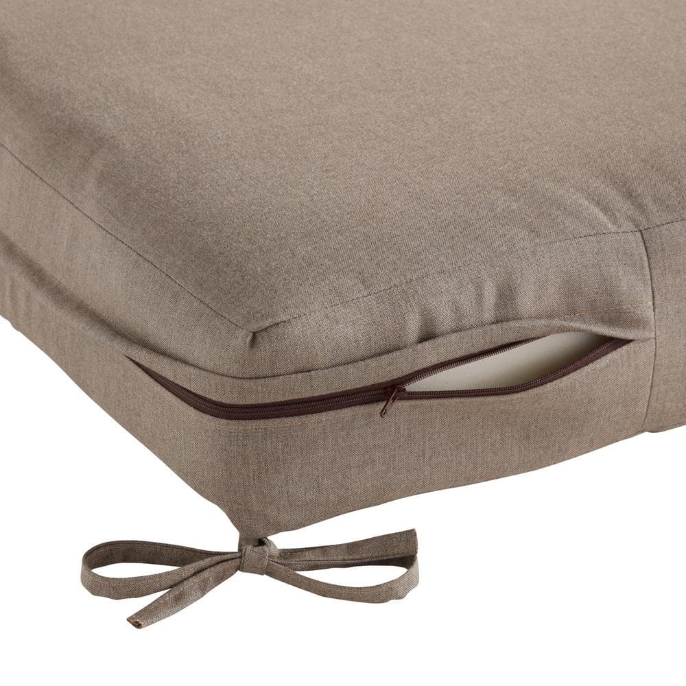 Sunbrella Cast Shale Two-Piece Foam Outdoor Chair Cushion Set