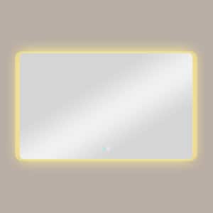 60 in. W x 36 in. H LED Rectangular Frameless Wall Mounted Anti-Fog Touch Control Bathroom Vanity Mirror in Natural