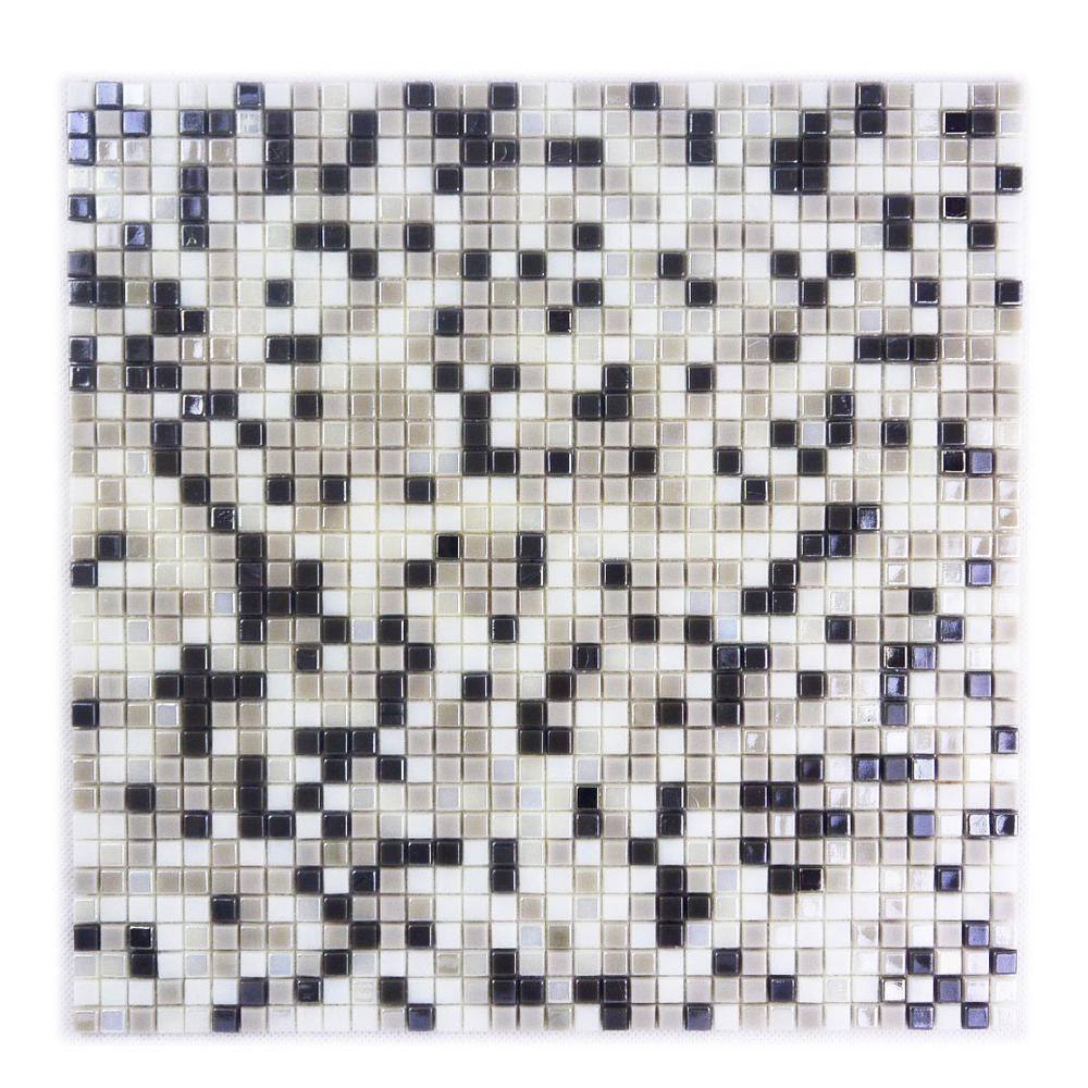 Galaxy Iridescent White Square Mosaic 3 in. x 3 in. Glass Wall Pool Floor Tile Sample price history on PriceWatchPro
