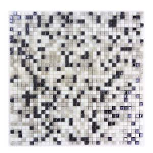 Galaxy Milky Way White 0.3125 in. x 0.3125 in. Iridescent Glass Small Square Mosaic Tile (20 sq. ft./Case)