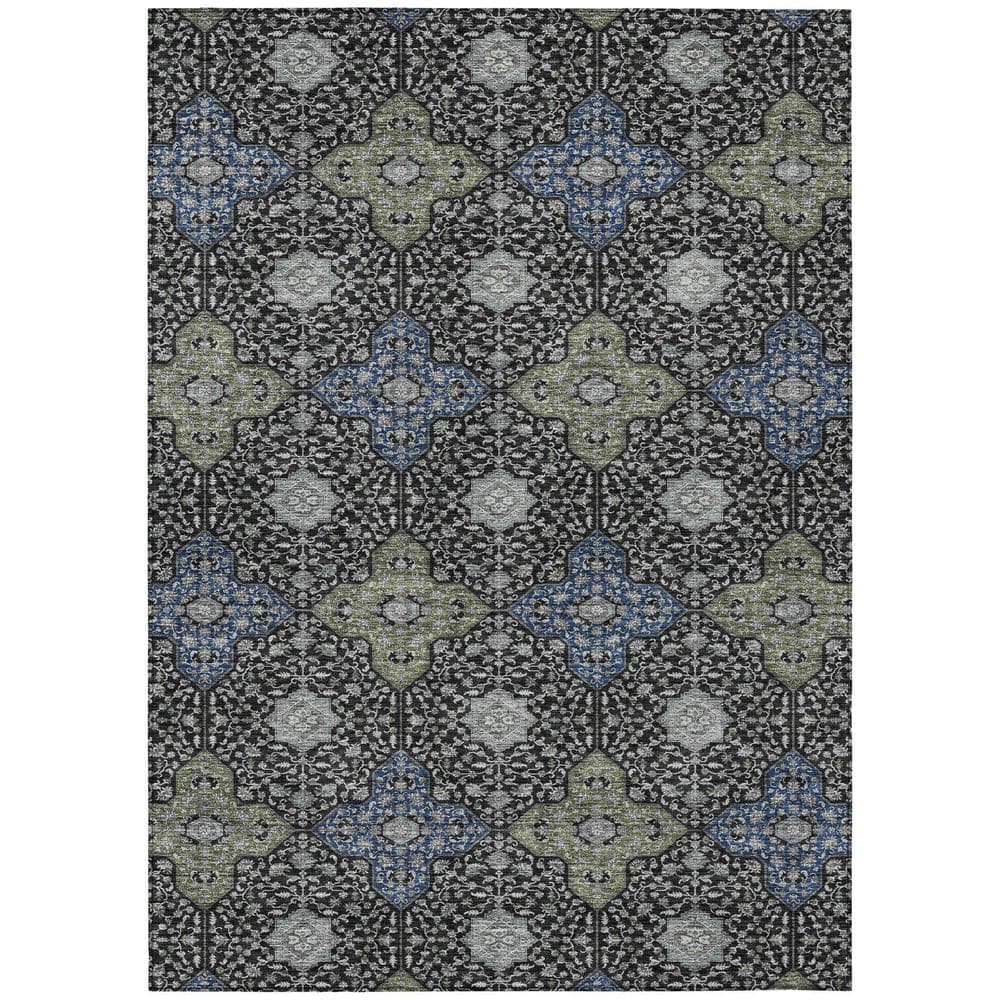 Chantille Machine Washable Indoor/Outdoor Abstract ACN2566 Black 8 ft. x 10 ft. Area Rug price history on PriceWatchPro