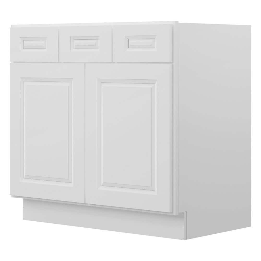 2-door 2-drawer Vanity Sink Drawer Base Cabinet 36-in W x 34-1/2-in H x 21-in D Dove RTA Plywood Cabinet Traditional price history on PriceWatchPro