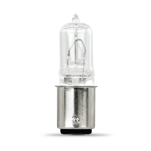 50-Watt Bright White (3000K) T4 DC Bayonet Base Dimmable Halogen Light Bulb