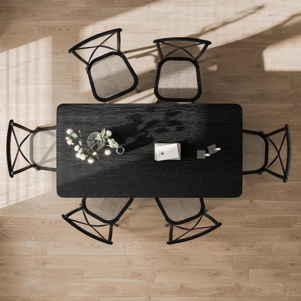 Black colour dining table hotsell