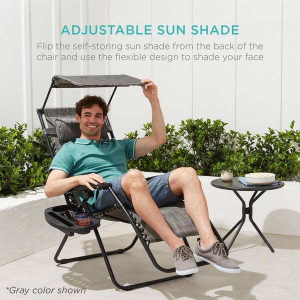 Best Choice Products Zero Gravity Metal Folding Reclining Amethyst