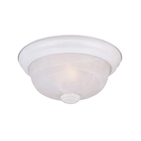 Reedley 13.25 in. Traditional White Medium-Base (E26) Bulb Flush Mount for Kitchens