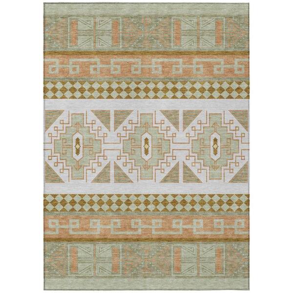 Chantille Machine Washable Indoor/Outdoor Abstract ACN2683 Celery 9 ft. x 12 ft. Area Rug