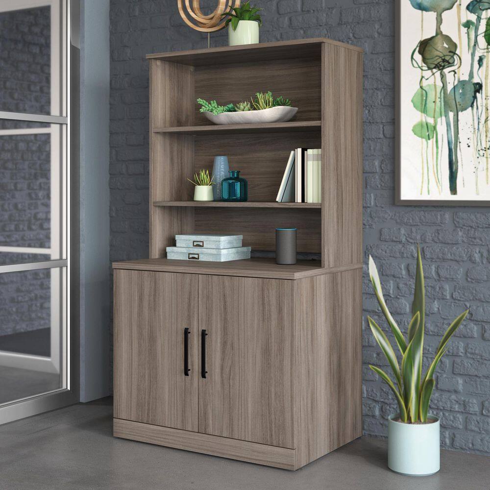 Hudson Elm 36" x 36" Engineered Wood Office Storage Hutch