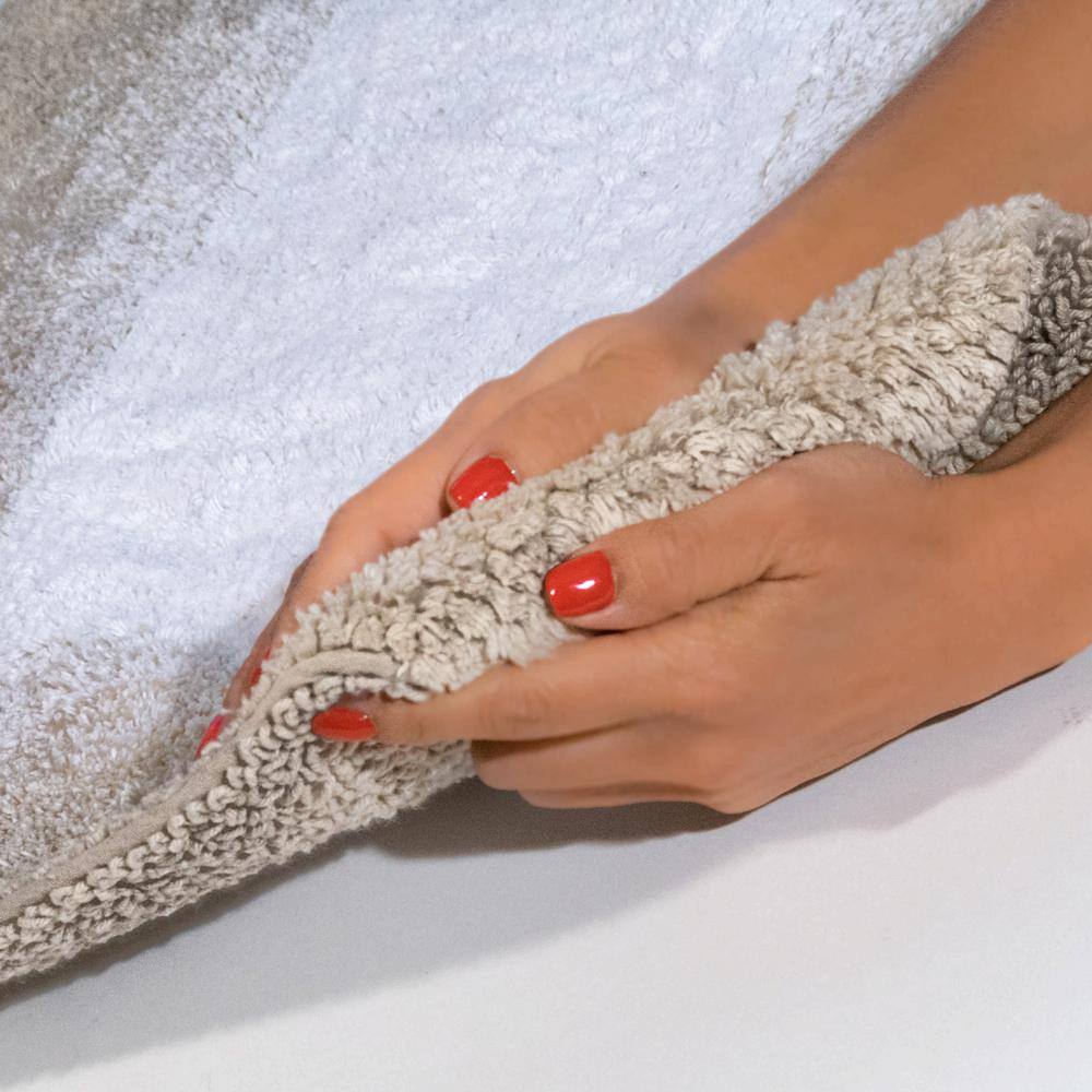 Whitney Ombre Beige Cotton Reversible Bath Rug Set