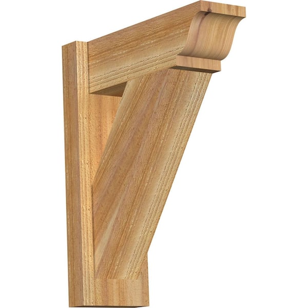 Ekena Millwork 6 in. x 20 in. x 16 in. Western Red Cedar Traditional Rough Sawn Outlooker