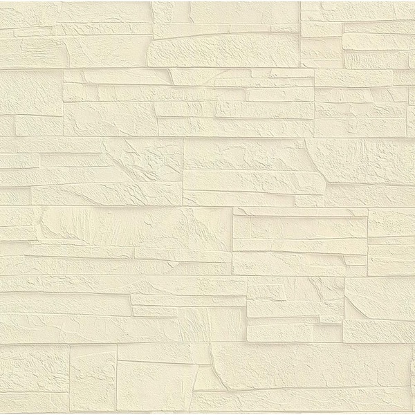 Washington Wallcoverings White Shadow Faux Slate Vinyl Wallpaper