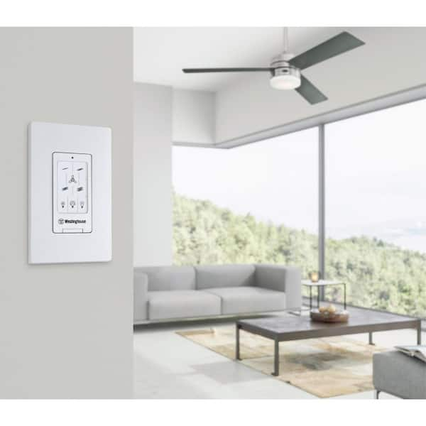 Westinghouse Ceiling Fan and Light Remote Control, White Finish