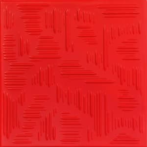 Country Wheat Red 1.6 ft. x 1.6 ft. Decorative Foam Glue Up Ceiling Tile (21.6 sq. ft./case)