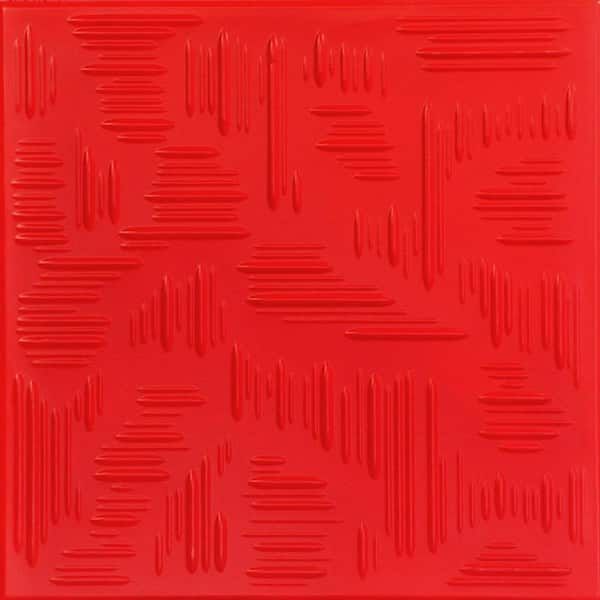 A La Maison Ceilings Country Wheat Red 1.6 ft. x 1.6 ft. Decorative Foam Glue Up Ceiling Tile (21.6 sq. ft./case)