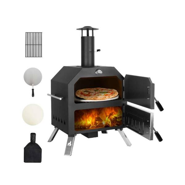 Teamson Kids Wood Fired Outdoor Pizza Oven Portable Patio Ovens