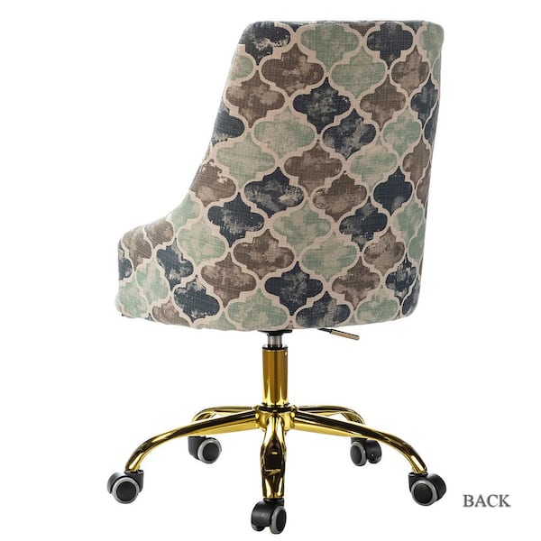 Jayden Creation Arce Indigo Swivel Gold, Safavieh Leopard Desk Chair
