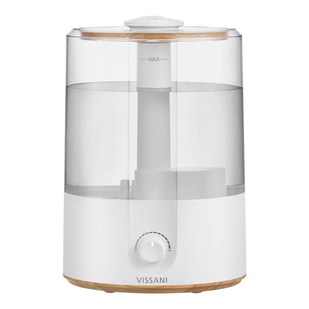 Vissani 1 Gal. Ultrasonic Humidifier 360 ° Turning Dual Nozzle