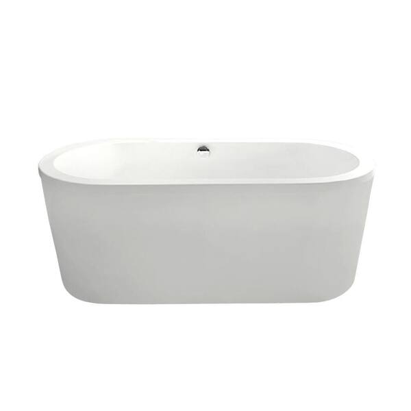 Aquatica PureScape 014M 5.25 ft. Acrylic Double Ended Flatbottom Non-Whirlpool Bathtub in White