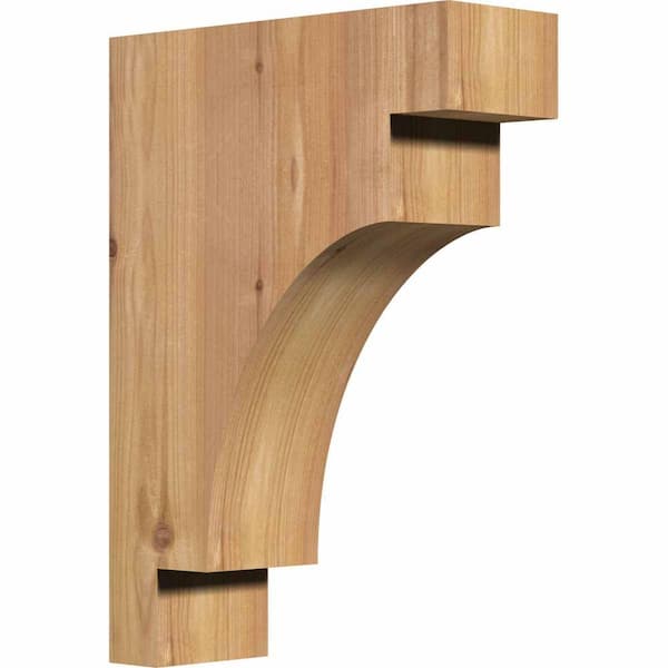 Ekena Millwork 3-1/2 in. x 10 in. x 14 in. Western Red Cedar Mediterranean Smooth Corbel