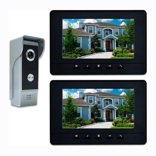 7 Inch Wired Video Door Phone System HD Camera Kits Dual-Way Intercom for Home Security with IR Night Vision