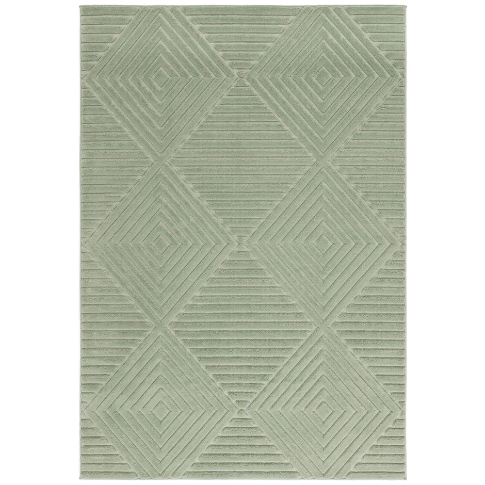Selena 8 ft. x 10 ft. Green Solid Diamond Area Rug price history on PriceWatchPro