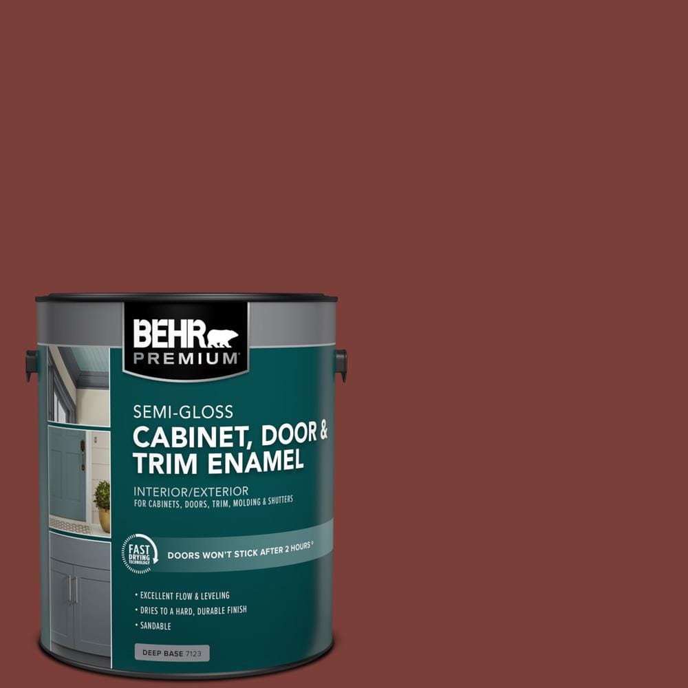 1 gal. #PPU2-02 Red Pepper Semi-Gloss Enamel Interior/Exterior Cabinet, Doo