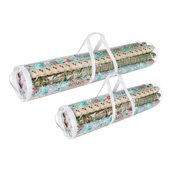 Elf Stor Wrapping Paper and Gift Wrap Storage Bag for 31 in. and 40 in.  Rolls (2-Pack) HWD630119 - The Home Depot