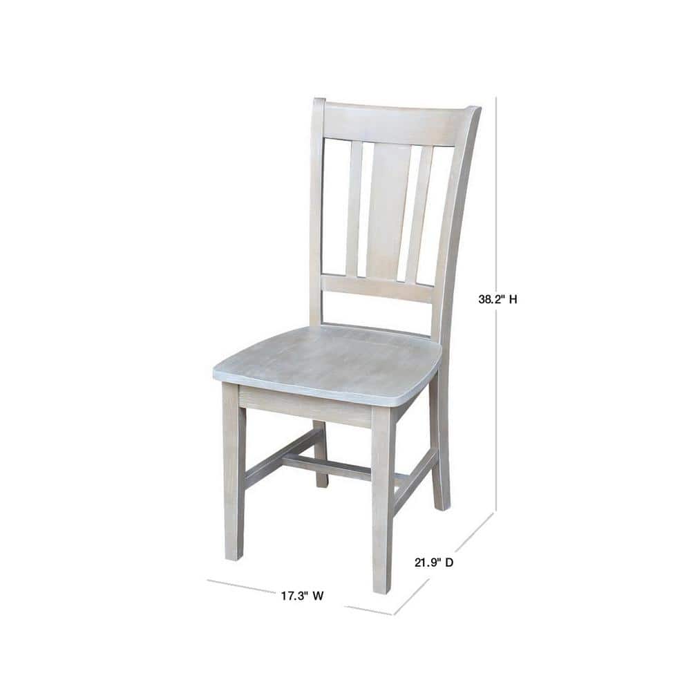 San Remo Slatback Side Chair in Washed Gray Taupe