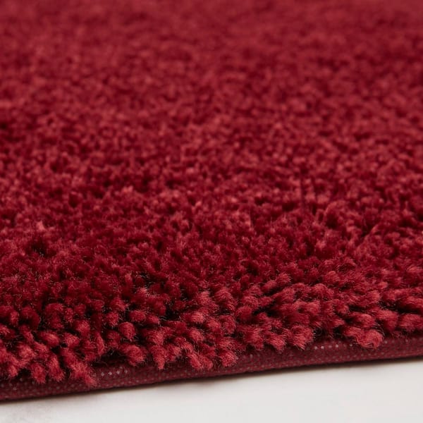 Pure Perfection Merlot 17 in. x 24 in. Nylon Bath Rug