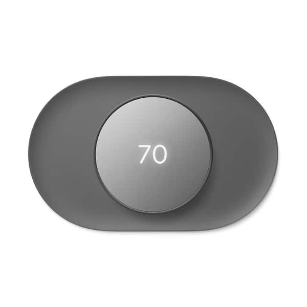 Google Nest Thermostat - Smart Programmable Wi-Fi Thermostat Charcoal + Nest Thermostat Trim Kit Charcoal