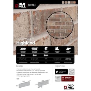 7.625 in. x 2.25 in. x 0.5 in. Highland Thin Brick Singles (Box of 50-Bricks)