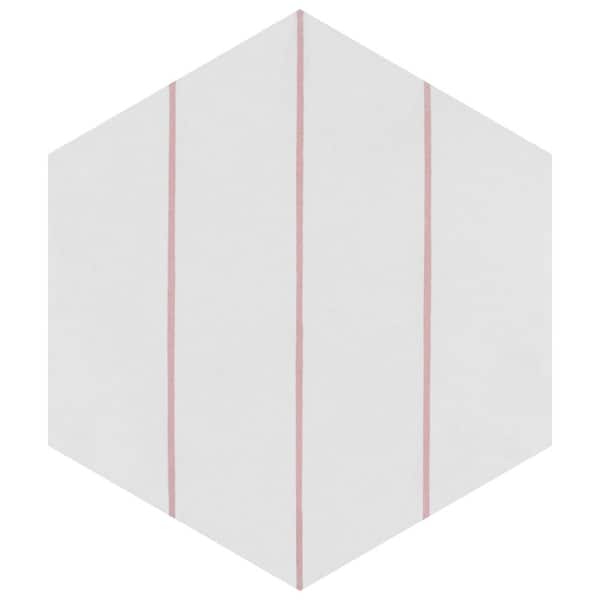 Merola Tile Porto Savona Hex Rose 8-5/8 in. x 9-7/8 in. Porcelain Floor and Wall Tile (11.5 sq. ft./Case)