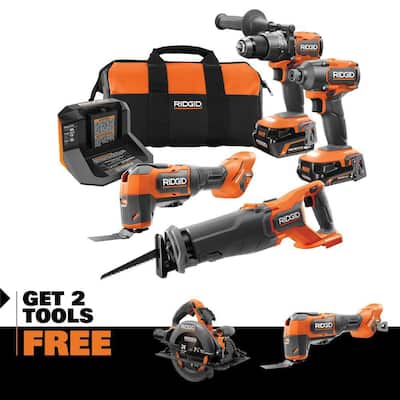 RIDGID 18V Cordless 2-Tool Combo Kit with Batteries, Charger, Bag and  Impact Rated Driving Kit (40-Piece) R9272-AR2038 - The Home Depot