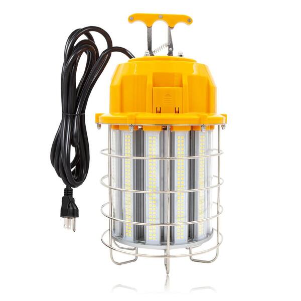 Maxxima 18,000 Lumens 150-Watt High Bay Temporary Job Site Hanging LED Linkable Work Light 360° Light and 10 ft. Power Cord