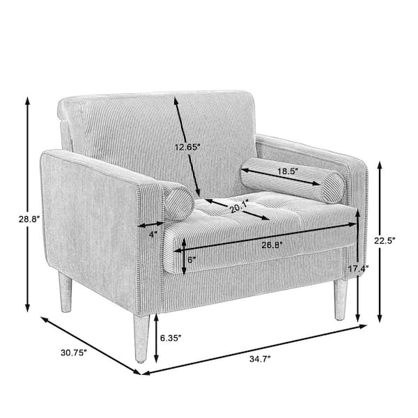 Have a question about Uixe Mid-Century Modern Yellow Corduroy