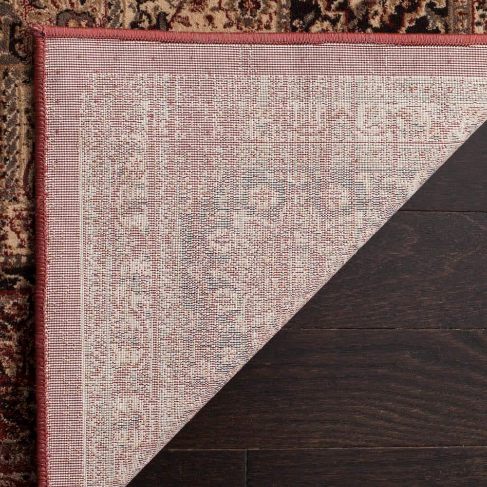 Elysian Rust Black Hand-Knotted Wool Blend 47" Round Rug