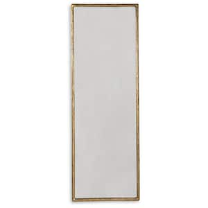 Ryandale Gold 24 in. W x 72 in. H Rectangle Metal Framed Floor Mirror