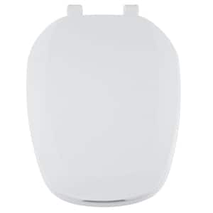 Eljer Emblem Elongated Square Closed Front Toilet Seat in White
