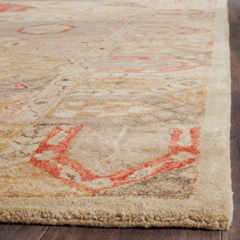 Heirloom Beige Round Hand-Tufted Wool Area Rug - 8'3" x 11'