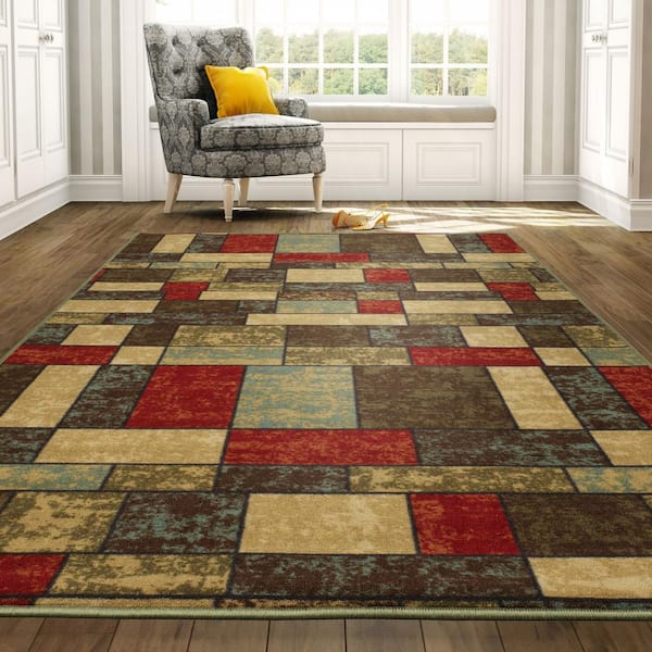 Multicolor Design Plastic Floor Mats, For Home, Size: 5x7 Feet
