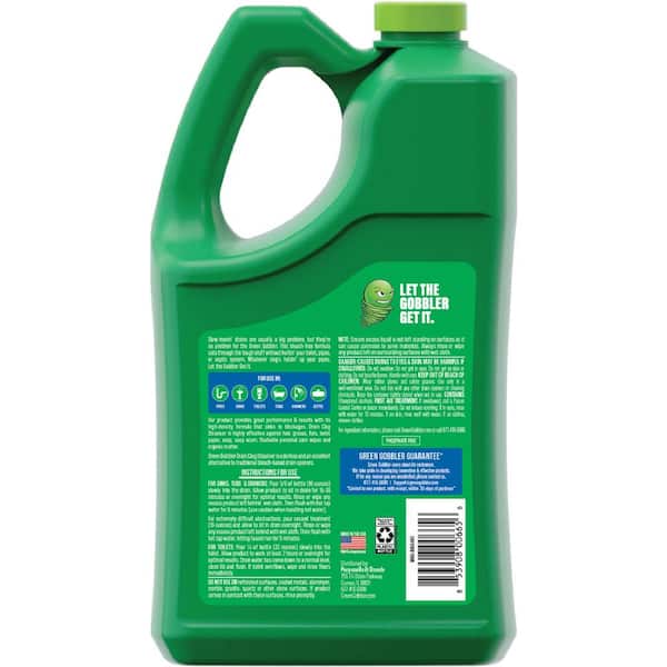 Green Gobbler - 1 Gal. Drain Clog Dissolver and Remover, for Sinks, Tubs, Toilets and Showers Drain Cleaner