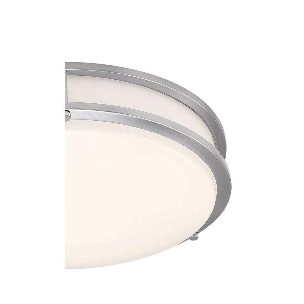 Solero II Brushed Steel 16.5" LED Flush Mount Ceiling Light