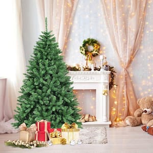6 ft. Green Artificial Christmas Tree Premium PVC Needles Douglas Full Fir Tree Home Hotels
