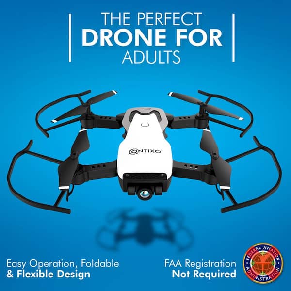 CONTIXO FPV Drone with Camera 1080P HD RC Quadcopter Axis Gyro, Optical Flow, Headless Mode 2.4G Drone, Batteries Includes F-16 The Home Depot