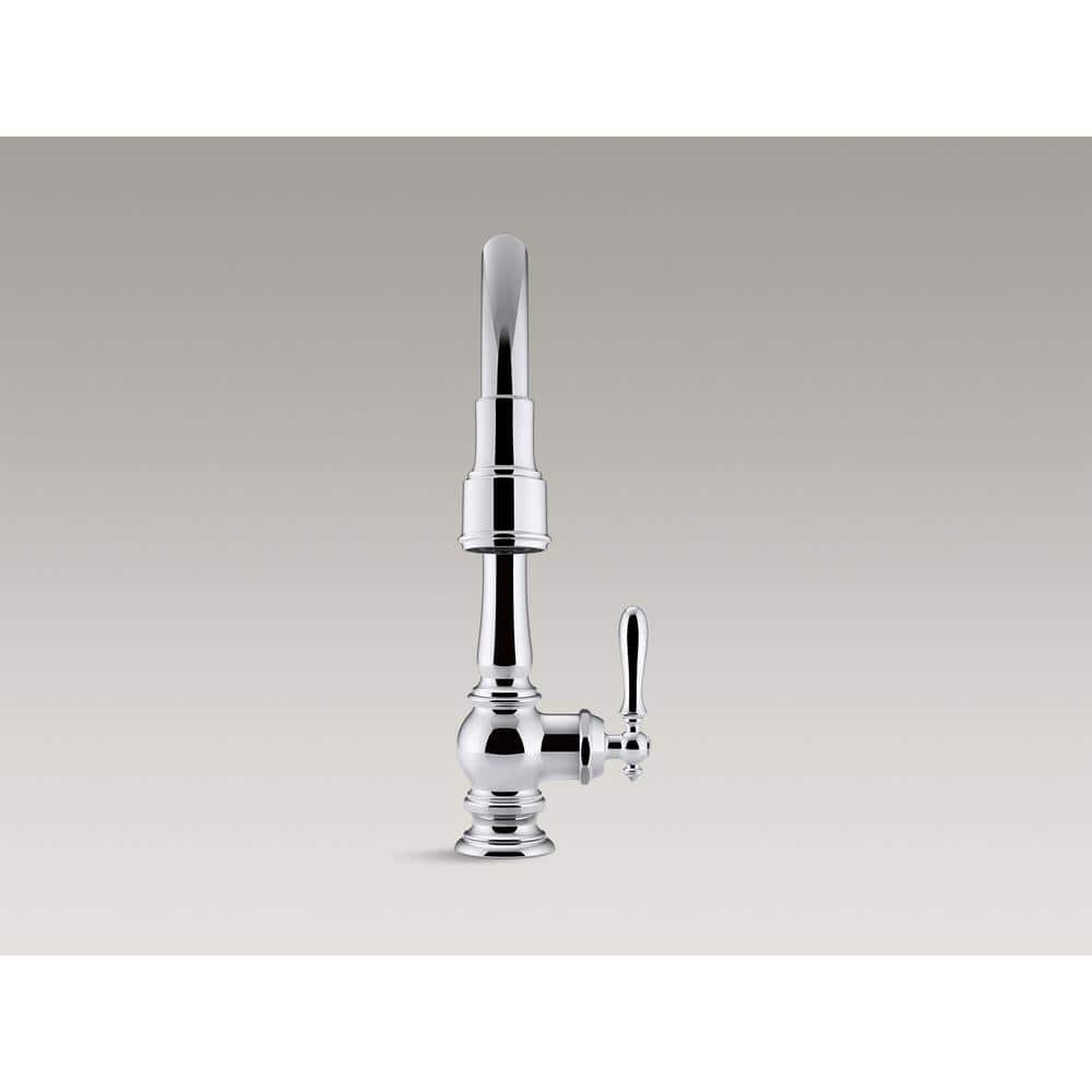 Artifacts Polished Chrome Single Handle 10" Pull Down Kitchen Faucet