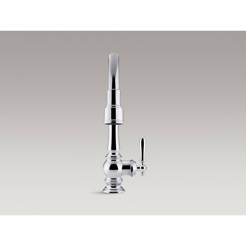 Artifacts Polished Chrome Single Handle 10" Pull Down Kitchen Faucet