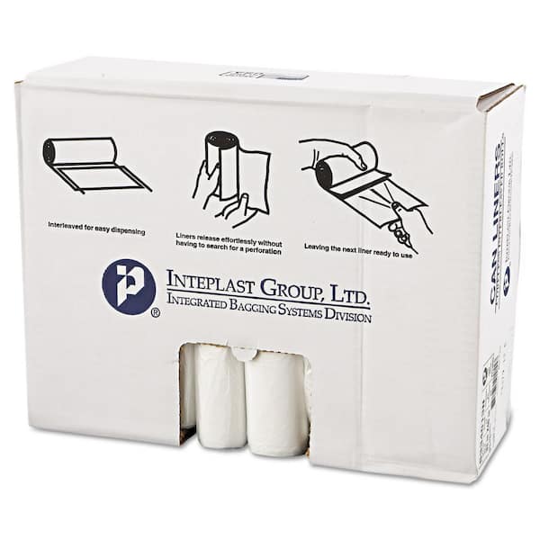 Inteplast Group 33 Gal. Clear High-Density Can Liner (25/Roll, 20-Rolls/Carton)