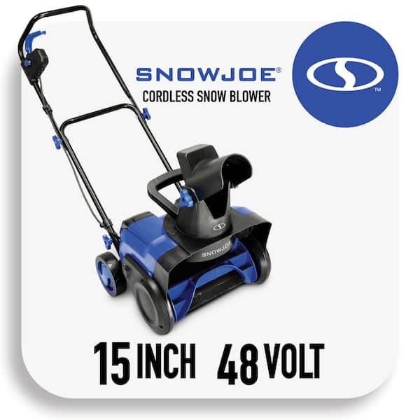 Snow Joe 15 in. 48V Cordless Electric Snow Blower Kit with 2 x 4.0 Ah Batteries Plus Charger