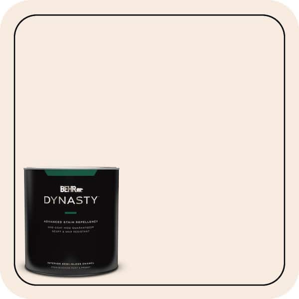 BEHR DYNASTY 1 qt. #W-D-110 Soft Muslin Semi-Gloss Enamel Interior Stain-Blocking Paint & Primer