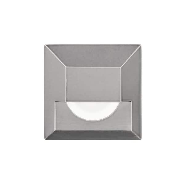 WAC LANDSCAPE 2 in. Square Beveled 12V 55 Lumens Stainless Steel Hardwired Integrated LED Weather Resistant Inground Well Light